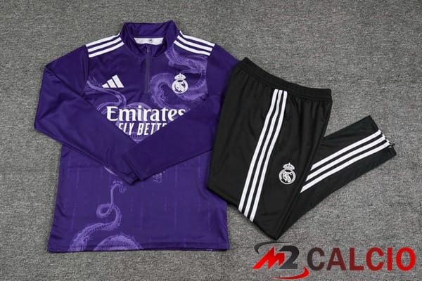 Insieme Tuta Calcio Real Madrid Viola 2024/2025