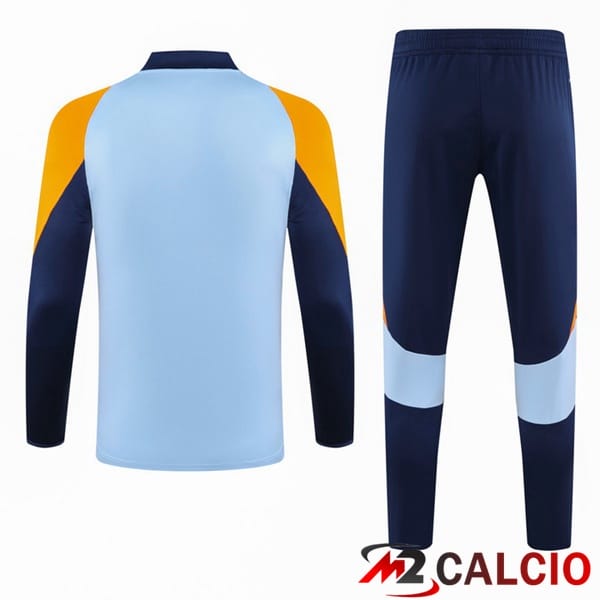 Insieme Tuta Calcio Real Madrid Bianco Giallo 2024/2025