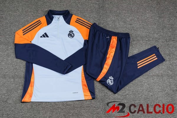 Insieme Tuta Calcio Real Madrid Bianco Giallo 2024/2025