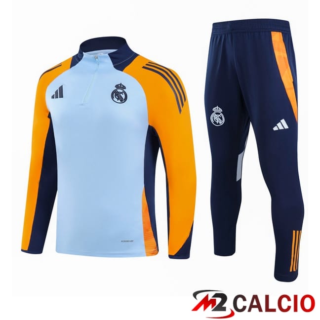 Insieme Tuta Calcio Real Madrid Bianco Giallo 2024/2025