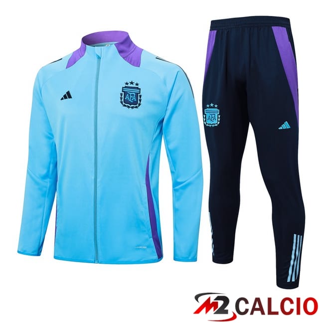 Maglie Calcio Personalizzate,Tute Calcio Squadre,Maglia Nazionale Italiana Calcio | Insieme Tuta Calcio - Giacca Argentina Blu 2024/2025