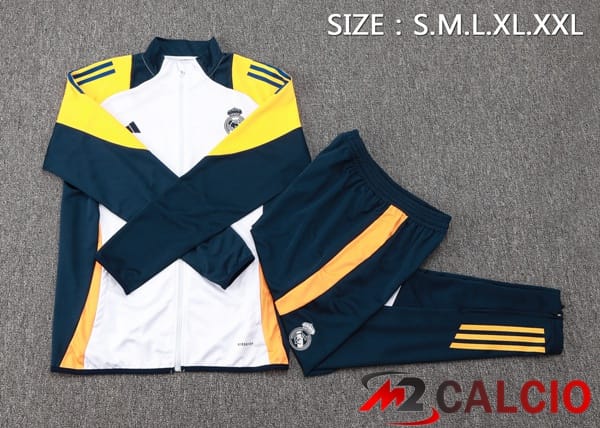 Insieme Tuta Calcio - Giacca Real Madrid Bianco 2024/2025