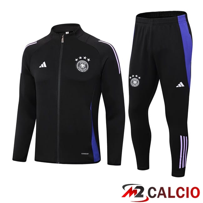 Maglie Calcio Personalizzate,Tute Calcio Squadre,Maglia Nazionale Italiana Calcio | Insieme Tuta Calcio - Giacca Germania Nero 2024/2025