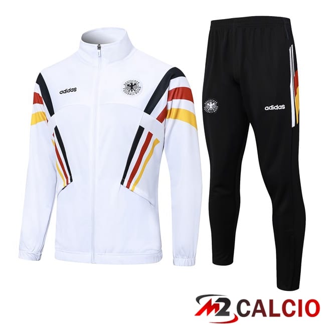 Maglie Calcio Personalizzate,Tute Calcio Squadre,Maglia Nazionale Italiana Calcio | Insieme Tuta Calcio - Giacca Germania Bianco 2024/2025