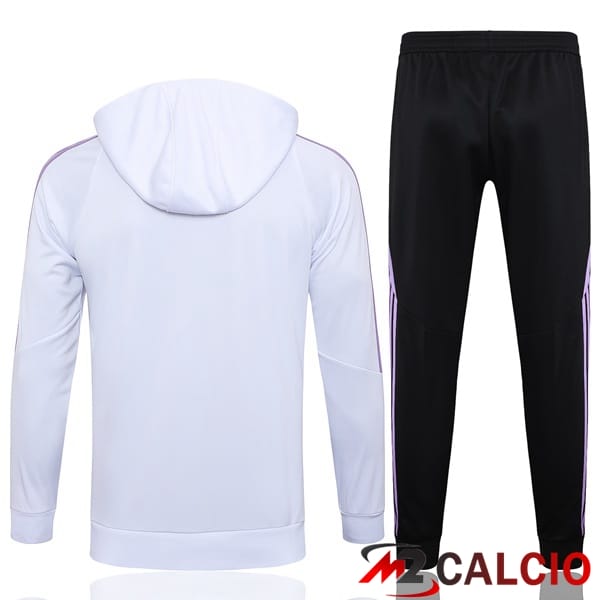 Tuta Calcio - Felpa Con Cappuccio Germania Bianco 2024/2025