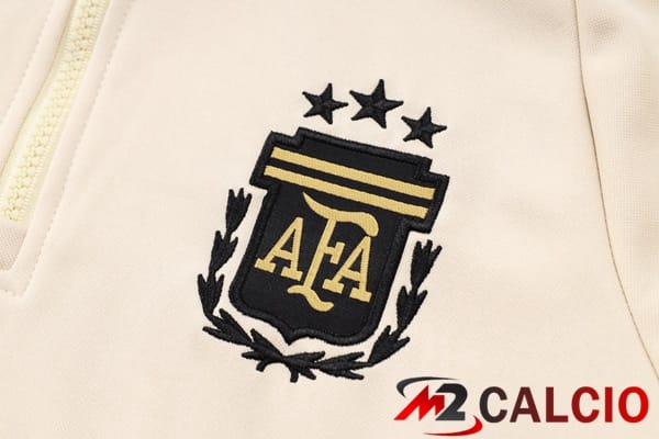 Tuta Calcio - Felpa Con Cappuccio Argentina Giallo 2024/2025
