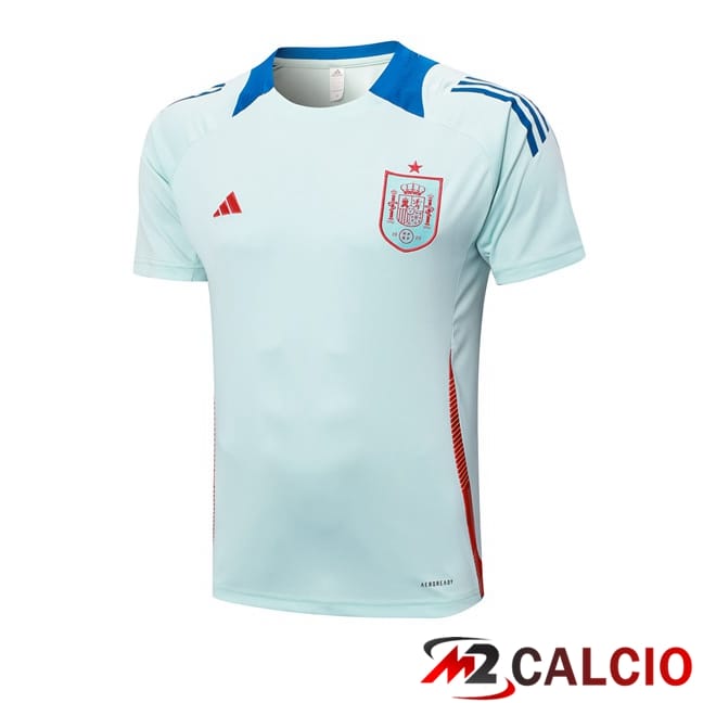 Maglie Calcio Personalizzate,Tute Calcio Squadre,Maglia Nazionale Italiana Calcio | T Shirt Allenamento Spagna Blu 2024/2025