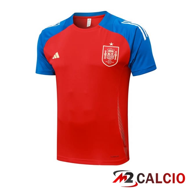 Maglie Calcio Personalizzate,Tute Calcio Squadre,Maglia Nazionale Italiana Calcio | T Shirt Allenamento Spagna Rosso 2024/2025