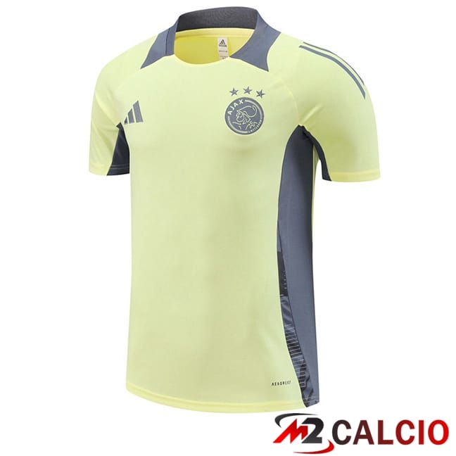 Maglie Calcio Personalizzate,Tute Calcio Squadre,Maglia Nazionale Italiana Calcio | T Shirt Allenamento AFC Ajax Giallo 2024/2025