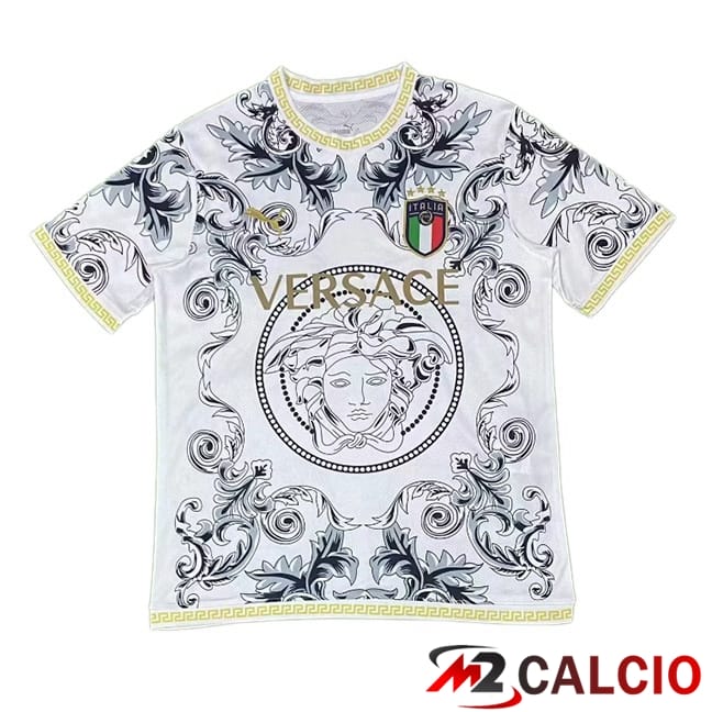 Maglie Calcio Personalizzate,Tute Calcio Squadre,Maglia Nazionale Italiana Calcio | Maglia Nazionale Italia Edizione Speciale Bianco 2024/2025