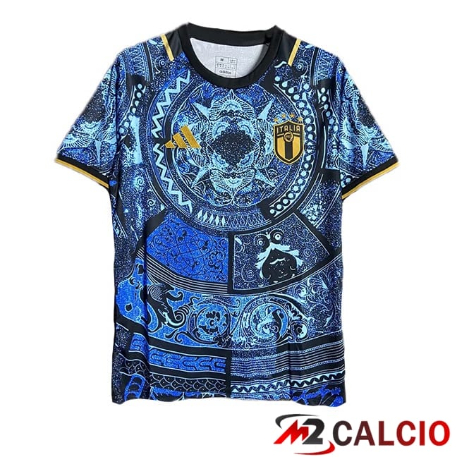Maglie Calcio Personalizzate,Tute Calcio Squadre,Maglia Nazionale Italiana Calcio | Maglia Nazionale Italia Edizione Speciale Blu 2024/2025