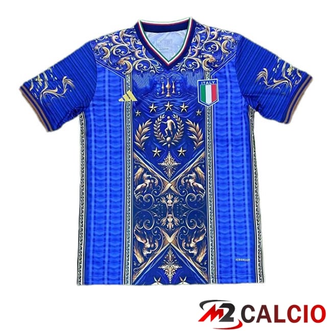 Maglie Calcio Personalizzate,Tute Calcio Squadre,Maglia Nazionale Italiana Calcio | Maglia Nazionale Italia Edizione Speciale Blu 2024/2025