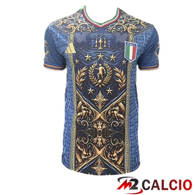 Maglie Calcio Personalizzate,Tute Calcio Squadre,Maglia Nazionale Italiana Calcio | Maglia Nazionale Italia Edizione Speciale Blu 2024/2025