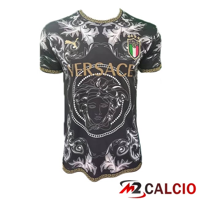 Maglie Calcio Personalizzate,Tute Calcio Squadre,Maglia Nazionale Italiana Calcio | Maglia Nazionale Italia Edizione Speciale Nero 2024/2025