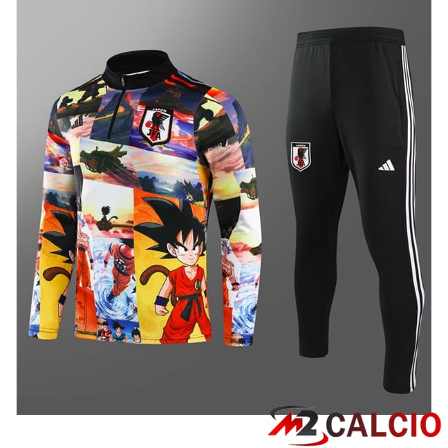 Maglie Calcio Personalizzate,Tute Calcio Squadre,Maglia Nazionale Italiana Calcio | Insieme Tuta Calcio Giappone Bambino Giallo Nero 2024/2025