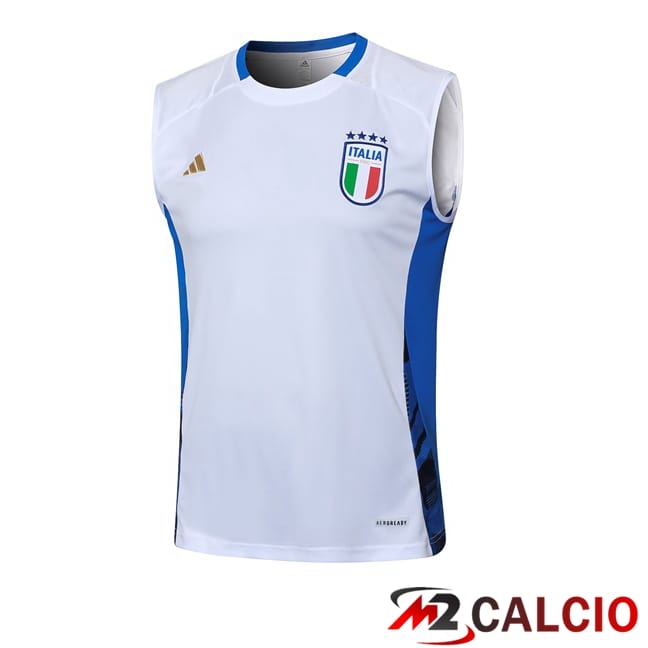 Maglie Calcio Personalizzate,Tute Calcio Squadre,Maglia Nazionale Italiana Calcio | Canotta Allenamento Italia Bianco 2024/2025
