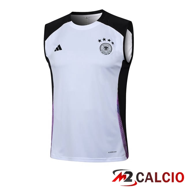 Maglie Calcio Personalizzate,Tute Calcio Squadre,Maglia Nazionale Italiana Calcio | Canotta Allenamento Germania Bianco 2024/2025
