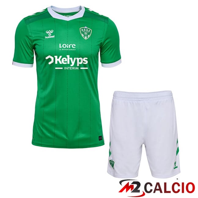 Maglie Calcio Personalizzate,Tute Calcio Squadre,Maglia Nazionale Italiana Calcio | Maglie Calcio AS St Etienne Bambino Prima Verde 2024/2025