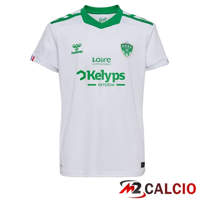 Maglie Calcio Personalizzate,Tute Calcio Squadre,Maglia Nazionale Italiana Calcio | Maglie Calcio AS St Etienne Seconda Bianco 2024/2025