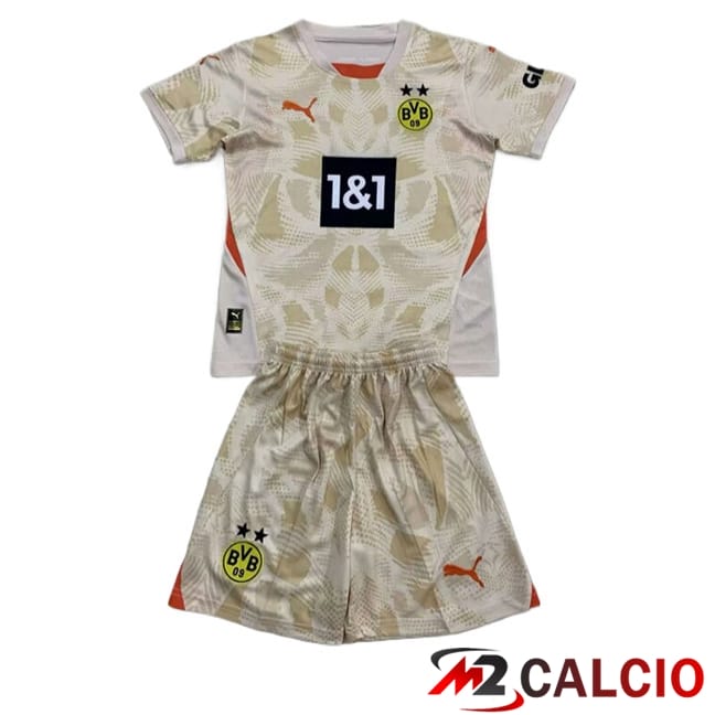 Maglie Calcio Personalizzate,Tute Calcio Squadre,Maglia Nazionale Italiana Calcio | Maglie Calcio Dortmund Bambino Portiere Giallo 2024/2025