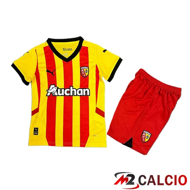 Maglie Calcio Personalizzate,Tute Calcio Squadre,Maglia Nazionale Italiana Calcio | Maglie Calcio RC Lens Bambino Prima 2024/2025