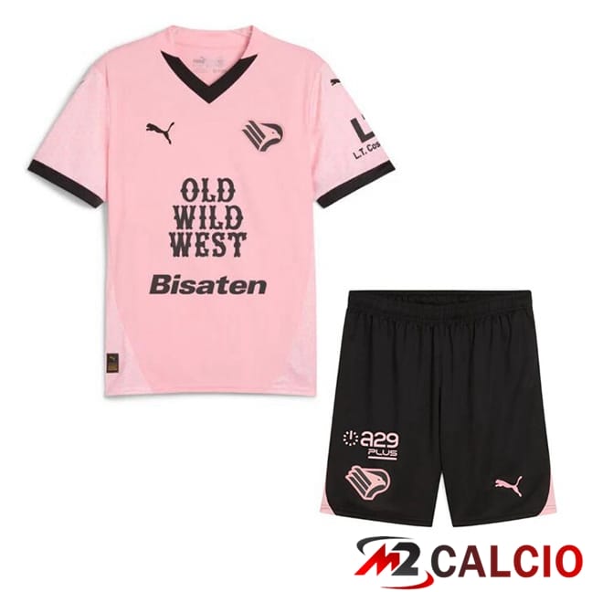 Maglie Calcio Personalizzate,Tute Calcio Squadre,Maglia Nazionale Italiana Calcio | Maglie Calcio Palerme FC Bambino Prima Rosa 2024/2025
