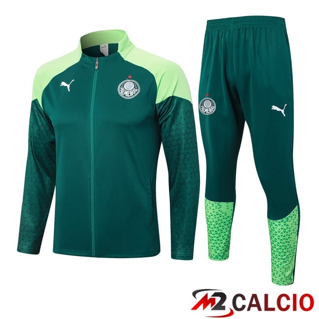 Maglie Calcio Personalizzate,Tute Calcio Squadre,Maglia Nazionale Italiana Calcio | Insieme Tuta Calcio - Giacca Palmeiras Verde 2024/2025