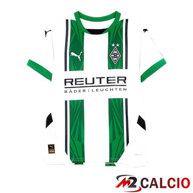 Maglie Calcio Personalizzate,Tute Calcio Squadre,Maglia Nazionale Italiana Calcio | Maglie Calcio Monchengladbach Prima Bianco 2024/2025