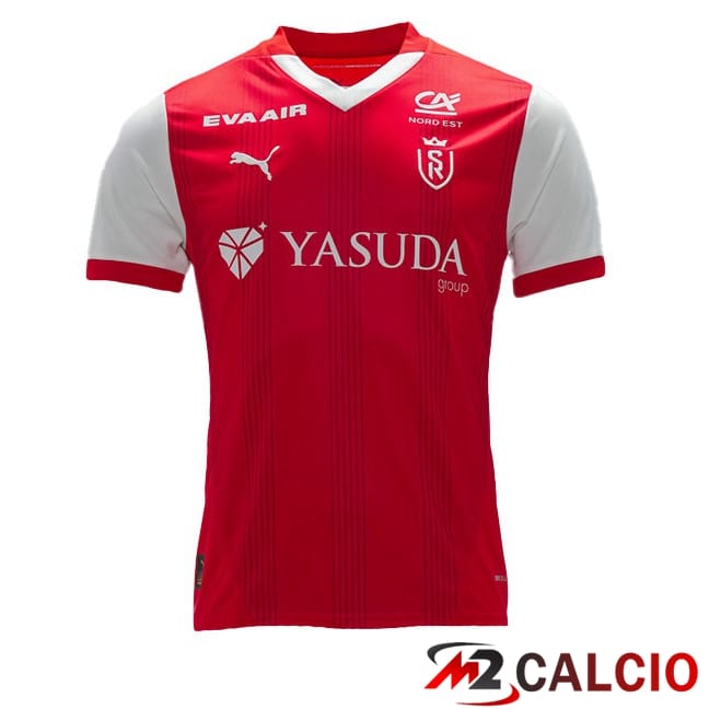 Maglie Calcio Personalizzate,Tute Calcio Squadre,Maglia Nazionale Italiana Calcio | Maglie Calcio Stade de Reims Prima Rosso 2024/2025