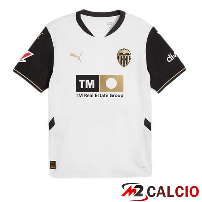 Maglie Calcio Personalizzate,Tute Calcio Squadre,Maglia Nazionale Italiana Calcio | Maglie Calcio Valencia CF Prima Bianco 2024/2025