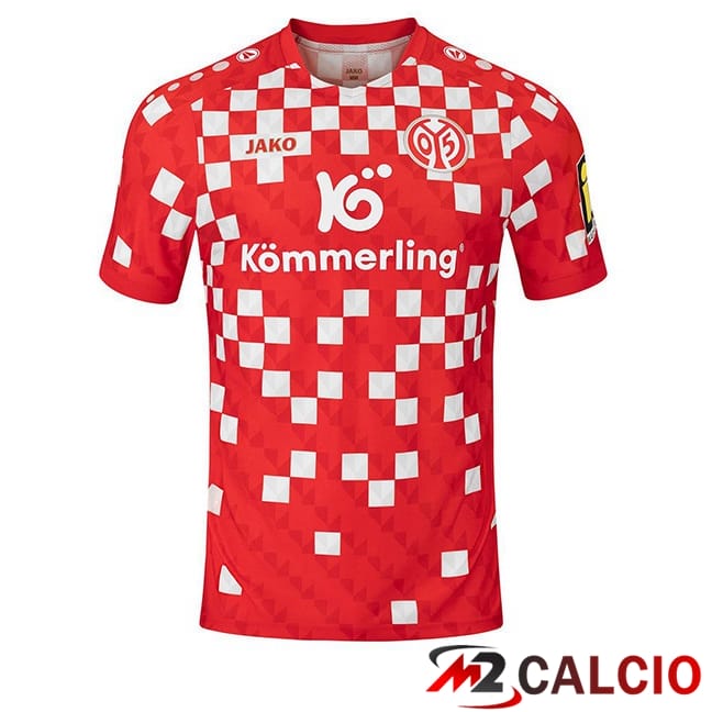 Maglie Calcio Personalizzate,Tute Calcio Squadre,Maglia Nazionale Italiana Calcio | Maglie Calcio FSV Mainz 05 Prima Rosso 2024/2025