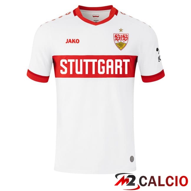 Maglie Calcio Personalizzate,Tute Calcio Squadre,Maglia Nazionale Italiana Calcio | Maglie Calcio VfB Stuttgart Prima Bianco 2024/2025