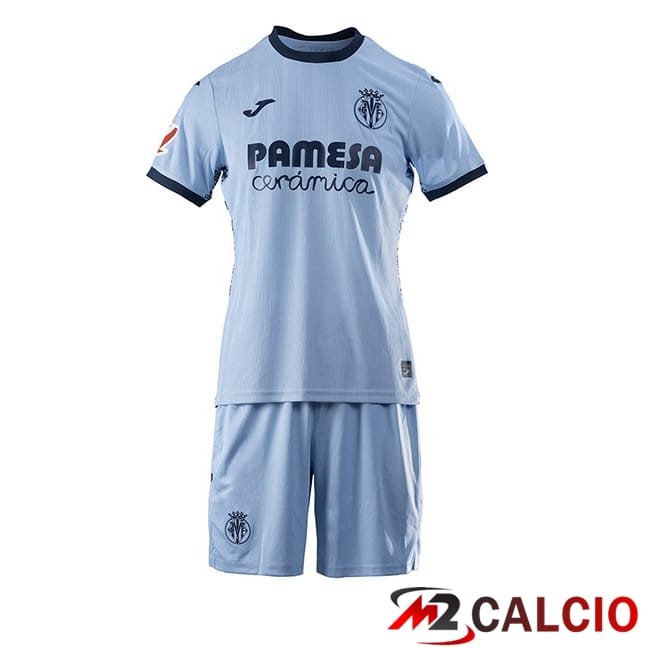 Maglie Calcio Personalizzate,Tute Calcio Squadre,Maglia Nazionale Italiana Calcio | Maglie Calcio Villarreal Bambino Seconda Blu 2024/2025