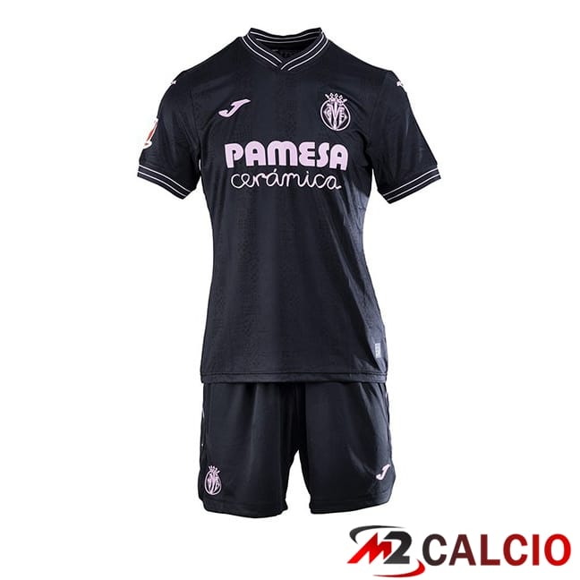 Maglie Calcio Personalizzate,Tute Calcio Squadre,Maglia Nazionale Italiana Calcio | Maglie Calcio Villarreal Bambino Terza Nero 2024/2025