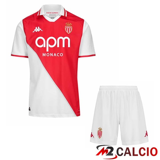 Maglie Calcio Personalizzate,Tute Calcio Squadre,Maglia Nazionale Italiana Calcio | Maglie Calcio AS Monaco Bambino Prima 2024/2025