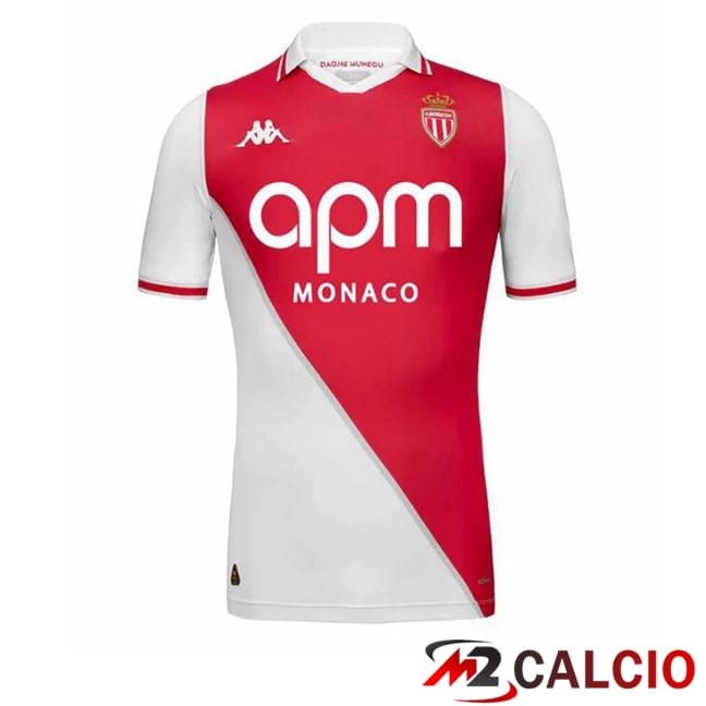 Maglie Calcio Personalizzate,Tute Calcio Squadre,Maglia Nazionale Italiana Calcio | Maglie Calcio AS Monaco Prima Bianco Rosso 2024/2025