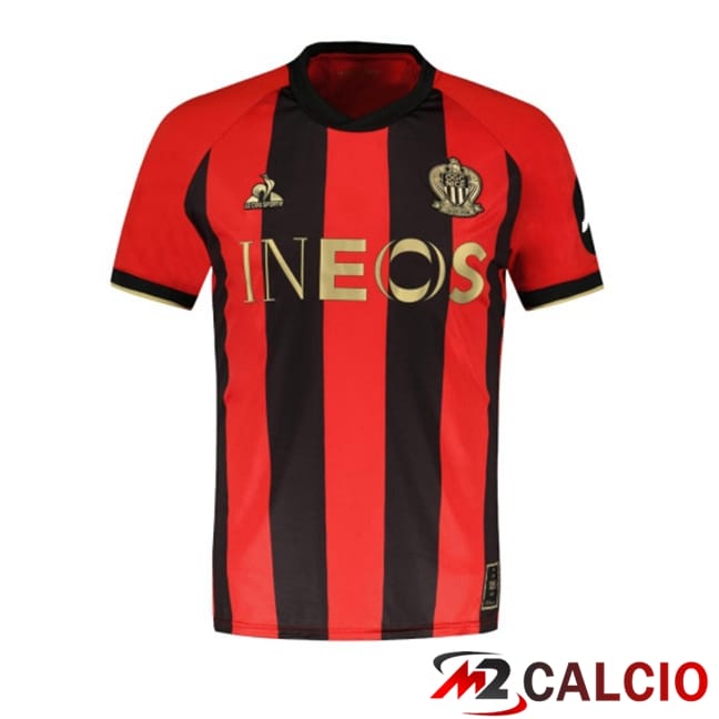 Maglie Calcio Personalizzate,Tute Calcio Squadre,Maglia Nazionale Italiana Calcio | Maglie Calcio OGC Nice Prima Rosso Nero 2024/2025