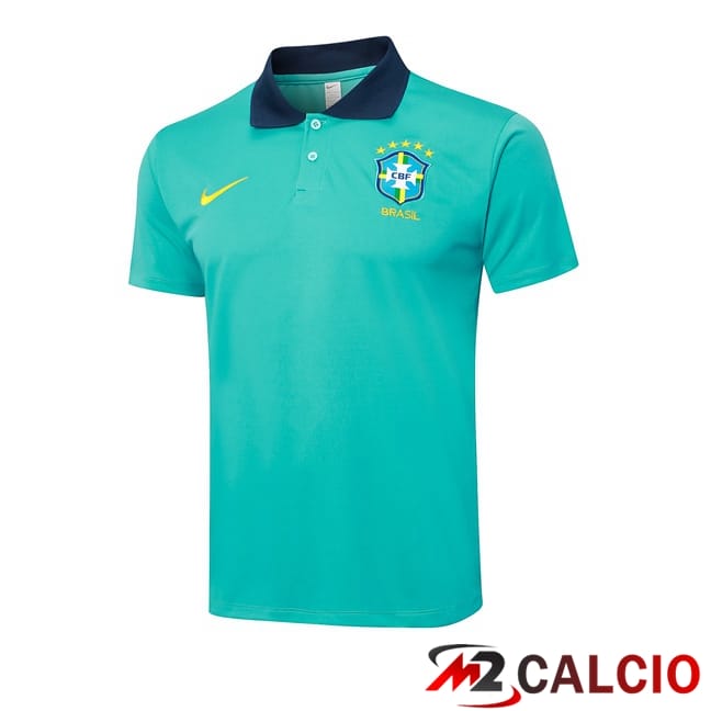 Maglie Calcio Personalizzate,Tute Calcio Squadre,Maglia Nazionale Italiana Calcio | Maglia Polo Brasile Verde 2024/2025
