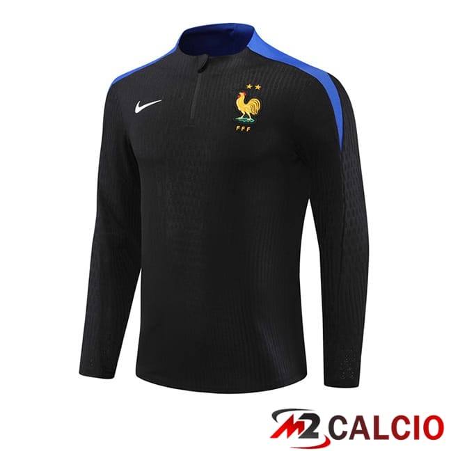 Maglie Calcio Personalizzate,Tute Calcio Squadre,Maglia Nazionale Italiana Calcio | Felpa Allenamento Francia Nero 2024/2025
