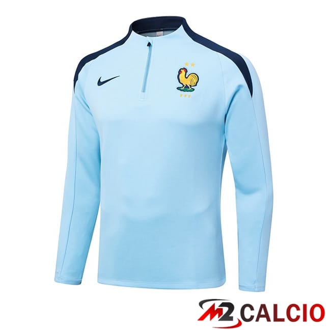 Maglie Calcio Personalizzate,Tute Calcio Squadre,Maglia Nazionale Italiana Calcio | Felpa Allenamento Francia Blu 2024/2025
