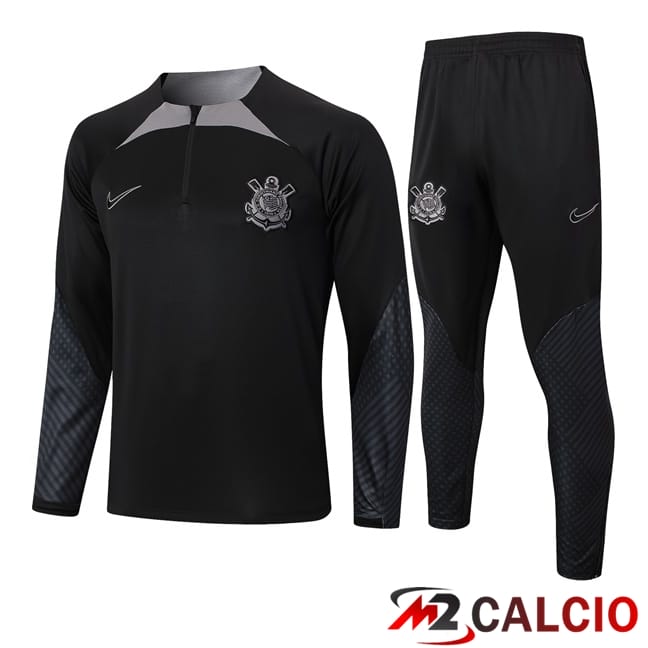 Maglie Calcio Personalizzate,Tute Calcio Squadre,Maglia Nazionale Italiana Calcio | Insieme Tuta Calcio Corinthians Nero 2024/2025