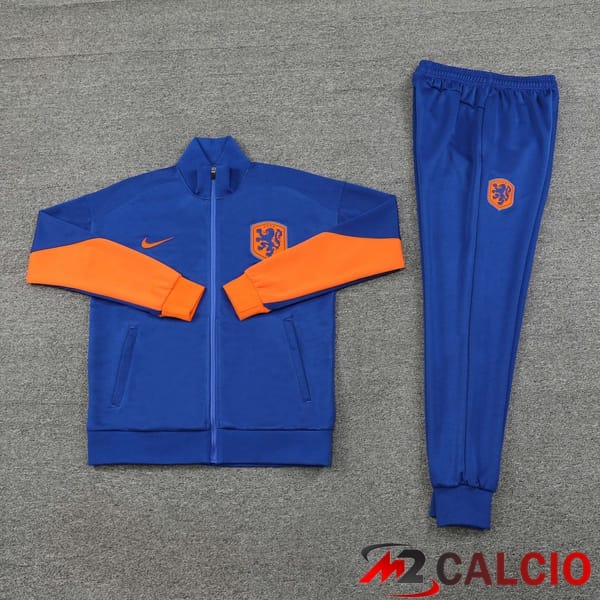 Insieme Tuta Calcio - Giacca Paesi Bassi Blu 2024/2025
