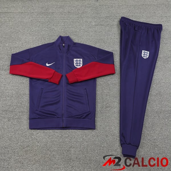 Insieme Tuta Calcio - Giacca Inghilterra Viola 2024/2025