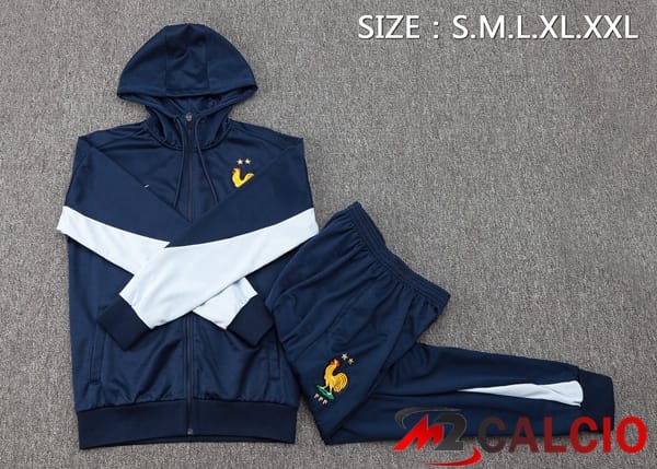 Tuta Calcio - Giacca A Vento Francia Blu Reale 2024/2025