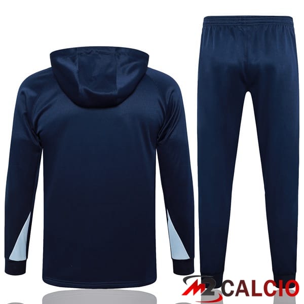 Tuta Calcio - Felpa Con Cappuccio Francia Blu Reale 2024/2025