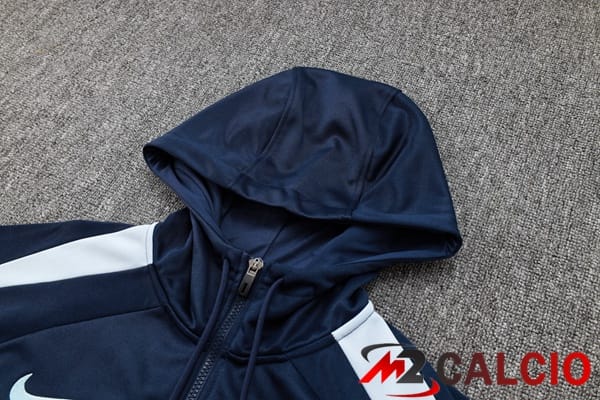 Tuta Calcio - Felpa Con Cappuccio Francia Blu Reale 2024/2025