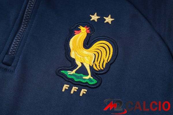 Tuta Calcio - Felpa Con Cappuccio Francia Blu Reale 2024/2025