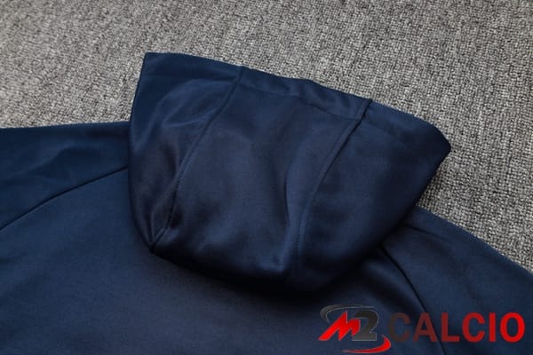 Tuta Calcio - Felpa Con Cappuccio Francia Blu Reale 2024/2025