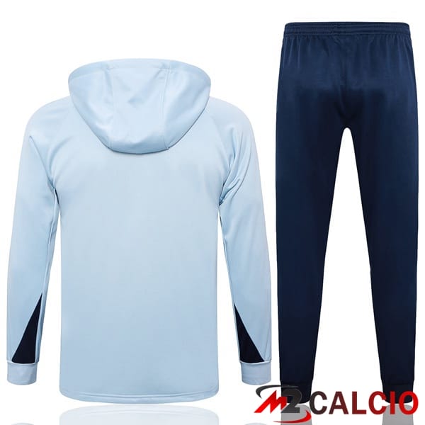 Tuta Calcio - Felpa Con Cappuccio Francia Blu 2024/2025