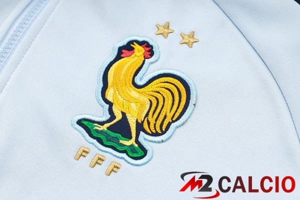 Tuta Calcio - Felpa Con Cappuccio Francia Blu 2024/2025